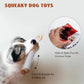 Funny cigarette pack plush dog toy held by a cute puppy